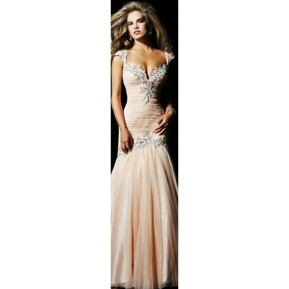 Luxurious Designer Couture Wedding Evening Cocktail Prom Party Runway Gown Dress - Picture 12 of 16